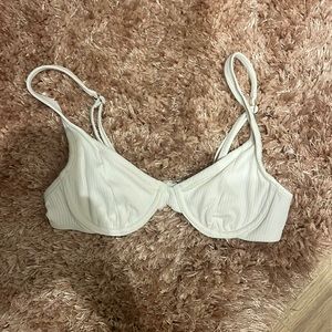 target ribbed white underwire bathing suit top